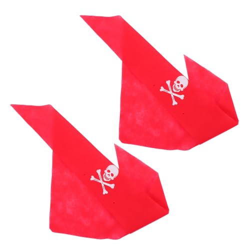 KOMBIUDA 2stücke Piraten Kopftuch Weichem Material Bequeme Dreiecks-tuch Für Halloween Und Themenpartys Für Kostüme Accessoire Für Und von KOMBIUDA