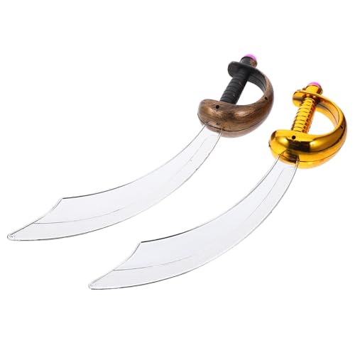 KOMBIUDA 2 Stück Piratenschwerter aus Kunststoff Leichte Piratenmesser für Halloween Geburtstag Fasching und Kostümparty Detailreiche Piraten Accessoires für Fantasievolles Rollenspiel KOMBIUDA 2 Stück Piratenschwerter aus Kunststoff Leichte Piratenmesser für Halloween Geburtstag Fasching und Kostümparty Detailreiche Piraten Accessoires für Fantasievolles Rollenspiel von KOMBIUDA