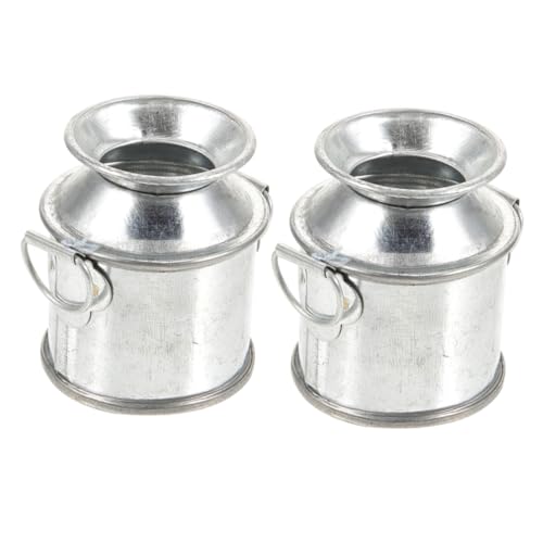 KOMBIUDA 2 Stück Puppenhaus Blecheimer Miniaturen Krug Mini-Eimer Aus Weißblech Klein Milchkännchen Winzig Wohnkultur Miniaturornament Miniatur-Eimer-Ornament Mini -vase Metall Silver KOMBIUDA 2 Stück Puppenhaus Blecheimer Miniaturen Krug Mini-Eimer Aus Weißblech Klein Milchkännchen Winzig Wohnkultur Miniaturornament Miniatur-Eimer-Ornament Mini -vase Metall Silver von KOMBIUDA