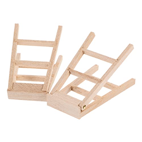 KOMBIUDA Miniatur-holzleiter 2er-Set Mini-trittleiter Für Puppenhaus Gartenornament 1:12-möbel Dekorative Landschaftsleiter Miniatur-Dekoration KOMBIUDA Miniatur-holzleiter 2er-Set Mini-trittleiter Für Puppenhaus Gartenornament 1:12-möbel Dekorative Landschaftsleiter Miniatur-Dekoration von KOMBIUDA