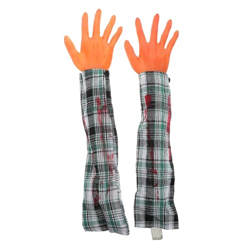 KOMBIUDA 2 Stück Realistische Blutige Brechende Hand Requisiten für Halloween Party Echte Fake Hände für Foto Booth Geisterhaus Deko Prank Spielzeuge Spooky Halloween Accessoires von KOMBIUDA