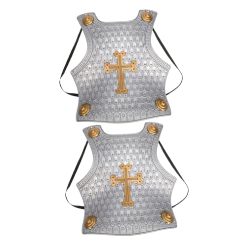 KOMBIUDA 2-teilige Römerrüstung Für Jungen Tragbarer Schild Kinderkostüm Cosplay-Set Party-zubehör Spielrüstung Mittelalter-verkleidung Ritter-Set Kinderspielzeug Tragbare Rüstung von KOMBIUDA