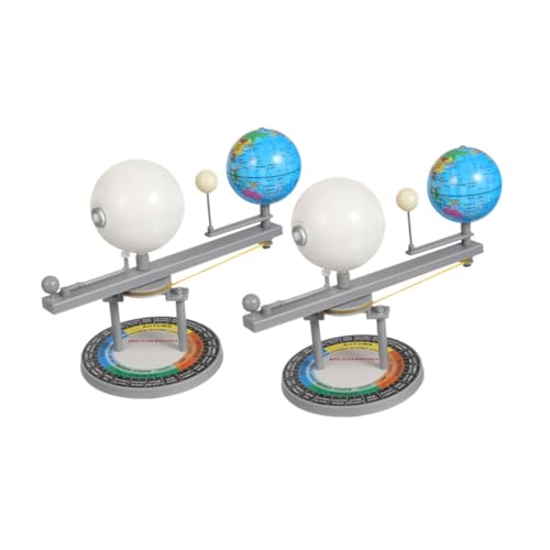 KOMBIUDA 2 Stück Solarfinsternismondinstrument Sun Moon Science Astronomisches Wissenschaftsset Solarsystem-kit Wissenschaft des Sonnensystems Solarsystem Unterrichten DIY Sun Orbit Plastik von KOMBIUDA
