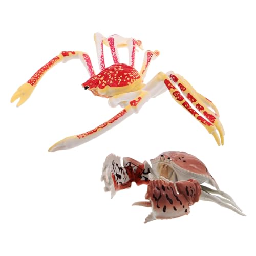 KOMBIUDA 2 Stück Teiliges Krebs PVC Sichere Figur Realistische Mini-krabben für Kleinkinder Kreatives Lernspielzeug und Dekoration für Kinderzimmer und Geburtstagsfeiern von KOMBIUDA