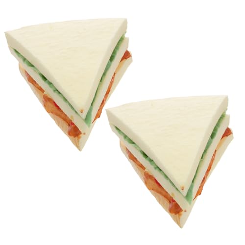 KOMBIUDA 2stücke Künstliche Sandwich-Dekoration Aus Brot-Modell Simulationslebensmittel Für Präsentation Falsches Brot Für Fotografie Küchen-dekor-Accessoire Realistisches von KOMBIUDA