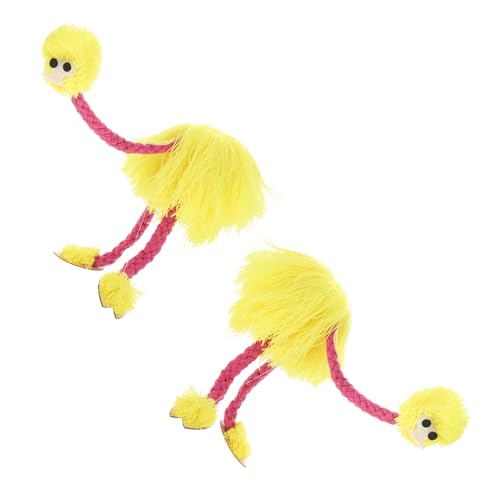 KOMBIUDA 2 Stück Teiliges Plüsch-Ostrich Marionetten- Weiche Tier-handpuppen mit Ziehschnur Fördert Feinmotorik und Hand-Auge-koordination Robustes Holz-plüsch-Material Spiel und von KOMBIUDA