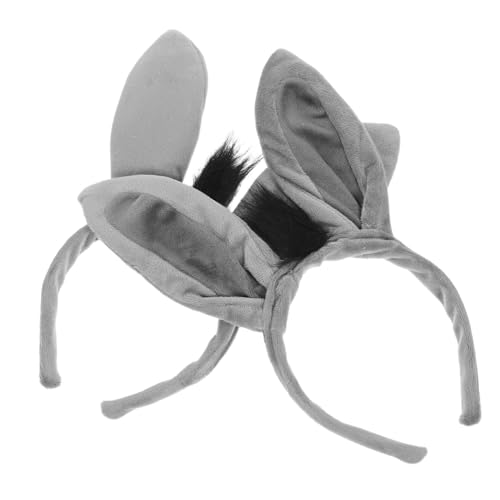 KOMBIUDA 2 Stück Teiliges Süße Esel Haarreifen Party Stirnband Weiches Graues Haar Accessoire für Halloween Kostüm Festival Auffällige Kopfbedeckung für Damen und Herren KOMBIUDA 2 Stück Teiliges Süße Esel Haarreifen Party Stirnband Weiches Graues Haar Accessoire für Halloween Kostüm Festival Auffällige Kopfbedeckung für Damen und Herren von KOMBIUDA