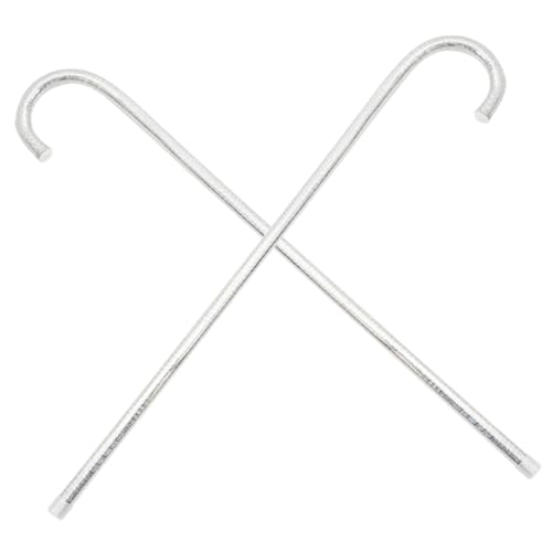 KOMBIUDA 2 Stück Teiliges Tanzstock Silber PVC Leicht Robust Halloween Karneval Fasching Party Deko Kostüm Accessoire für Mädchen Bühnenauftritte Cosplay KOMBIUDA 2 Stück Teiliges Tanzstock Silber PVC Leicht Robust Halloween Karneval Fasching Party Deko Kostüm Accessoire für Mädchen Bühnenauftritte Cosplay von KOMBIUDA