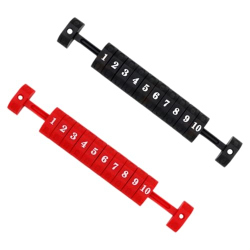 KOMBIUDA 2 Stück Tischwertungsstreifen Fußball Kicker-punktezähler Ziele Professional Zubehör Punktzahl Für Ersatz Aber Spitze Mehrzweck-Score-Marker Kleiner Punktezähler Black Plastik Pp von KOMBIUDA