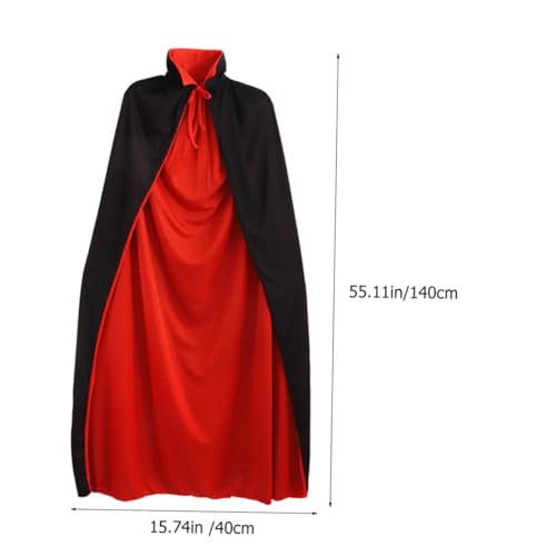 KOMBIUDA 2 Stück Vampir Umhang Doppellagig Schwarz rot Halloween Cape Leicht und Stilvoll für Erwachsene und Halloween Kostüm Party Zubehör von KOMBIUDA