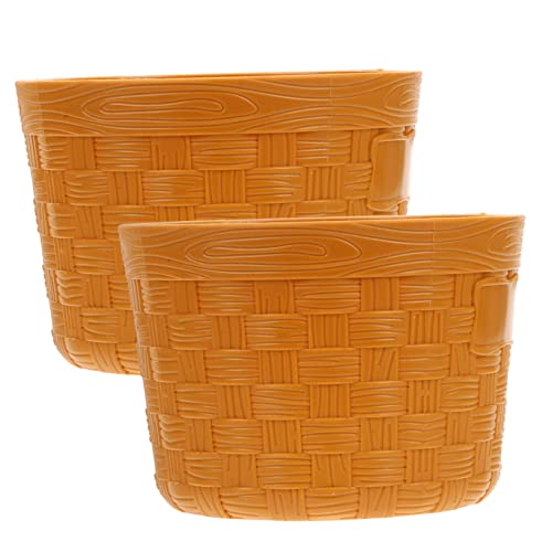 KOMBIUDA 2 Stück Vorratsbehälter Kinderspielzeug Für Rollenspiel -gemüsekorb Obstkorb Für Simulation Korb Orange Plastik KOMBIUDA 2 Stück Vorratsbehälter Kinderspielzeug Für Rollenspiel -gemüsekorb Obstkorb Für Simulation Korb Orange Plastik von KOMBIUDA