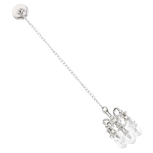 KOMBIUDA 2 Stück Winzige Deckenlampe Puppenhaus-tischlampe Deckenleuchte Terrakotta-töpfe Modellbausätze Batterie Lichterkette Miniaturen Puppenhaus-kronleuchter Mini-Essen Silver Legierung von KOMBIUDA