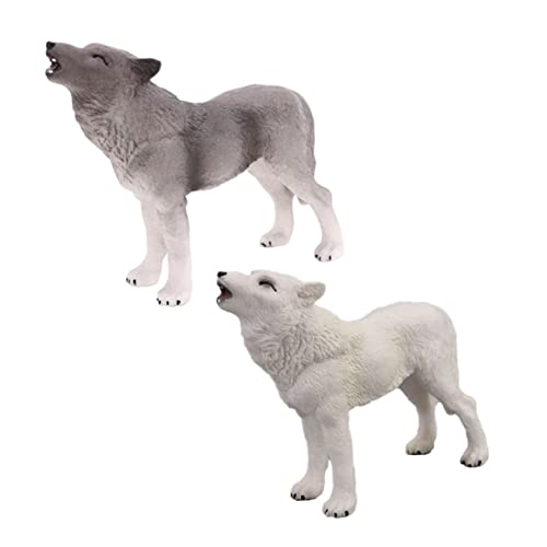KOMBIUDA 2 Stück Wolfsmodell Wolfsornament Wolfserkenntnismodelle Tiere Figur Modellspielzeug Simulation Wolfsschmuck Lebensechtes Tiermodell Kinderspielzeug Kleines KOMBIUDA 2 Stück Wolfsmodell Wolfsornament Wolfserkenntnismodelle Tiere Figur Modellspielzeug Simulation Wolfsschmuck Lebensechtes Tiermodell Kinderspielzeug Kleines von KOMBIUDA