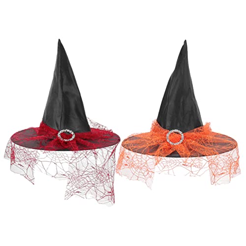 KOMBIUDA 2 Stück Zauberer Hexenhut Kopfschmuck im Halloween-Stil Halloweenkostüm halloween kopfschmuck halloween kopfbedeckung Festival Party Hexenhüte Hexenhut Kopfbedeckung Requisiten von KOMBIUDA