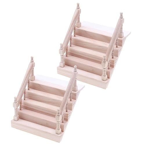 KOMBIUDA 2 Stück Zubehör Für Puppenhäuser Möbel Miniatur DIY Puppenhaus Treppenmodell Aus Holz Mini-haustreppenschmuck Simulationstreppe Mini Treppe Minihaus Holztreppe Mini-treppe Hölzern KOMBIUDA 2 Stück Zubehör Für Puppenhäuser Möbel Miniatur DIY Puppenhaus Treppenmodell Aus Holz Mini-haustreppenschmuck Simulationstreppe Mini Treppe Minihaus Holztreppe Mini-treppe Hölzern von KOMBIUDA