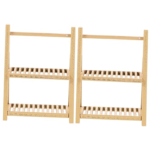 KOMBIUDA 2 Stück für kinderspielzeug kollegen weinachts Weihnachten wichtelgeschenk Puppenhaus-Miniatur Mini-Regaldekor Mini Regal Holz von KOMBIUDA