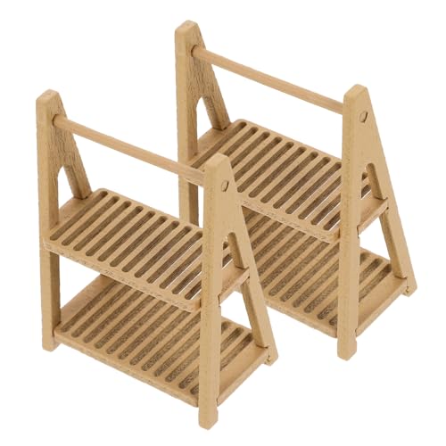 KOMBIUDA 2 Stück puppenstubenmöbel Dollhouse Furniture puppenhauszubehör Mini- zum Basteln Miniaturmöbel dekorative Mini-Hausdekoration Mini Miniatur-Brotregal hölzern KOMBIUDA 2 Stück puppenstubenmöbel Dollhouse Furniture puppenhauszubehör Mini- zum Basteln Miniaturmöbel dekorative Mini-Hausdekoration Mini Miniatur-Brotregal hölzern von KOMBIUDA