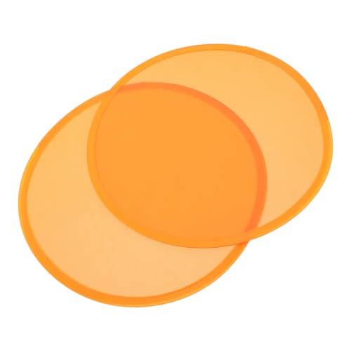 KOMBIUDA 2 Stücke Faltbarer Scheibenventilator Faltbarer Disc Mini Disc Japanischer Fächer Flying Disc-Fans motivierend Mini-Disc Handfächer Faltlüfter Seidentuch Orange von KOMBIUDA