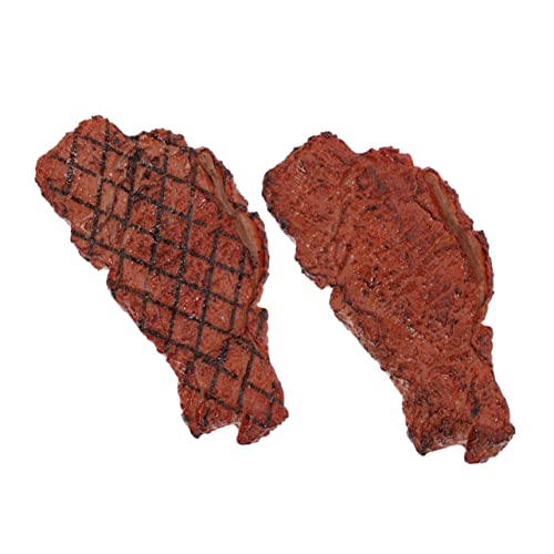 KOMBIUDA 2 Stücke Food-Modell für kinderspielzeug Toys spielzeuge küchendekoration Kid Toys künstlich Kochspielzeug Fotografie Steakmodell Plastik Brown KOMBIUDA 2 Stücke Food-Modell für kinderspielzeug Toys spielzeuge küchendekoration Kid Toys künstlich Kochspielzeug Fotografie Steakmodell Plastik Brown von KOMBIUDA