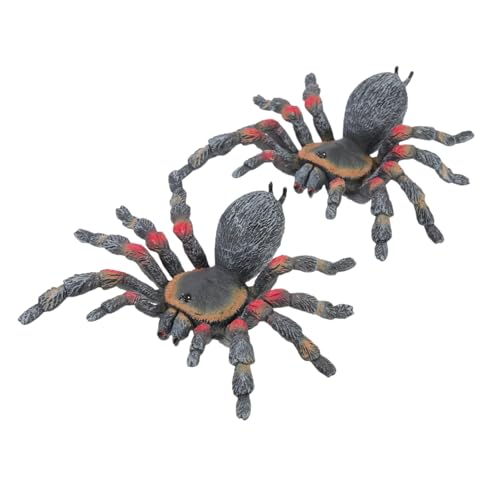KOMBIUDA 2 Stücke Tiermodell Insekten Lebendige Spinnenstatue Simulierte Spinnenfigur Halloween-Layout-spinne Halloween- Halloween-spinnenfigur Spinne Im Freien Plastik von KOMBIUDA