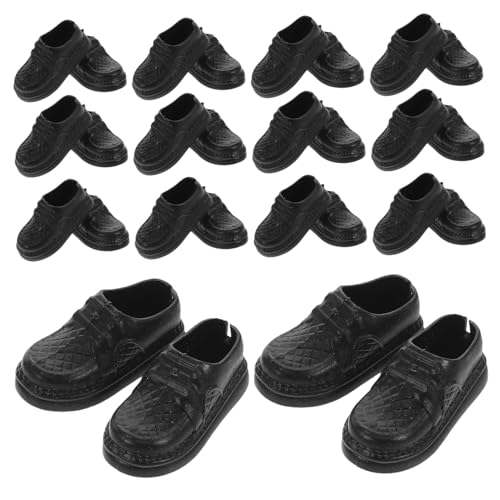 KOMBIUDA 20 Paar Miniatur-Herrenschuhe Tiny House-zubehör Flache Mini-puppenschuhe Tiny Doll-kostümzubehör Dekorative Ersatzschuhe von KOMBIUDA