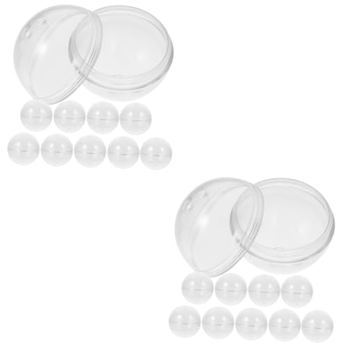 KOMBIUDA 20 Stk Gacha-schale Mehrzweck-packball Multifunktionaler Leerer Ball Klare Ornamentkugeln Leere Kapselkugeln Bunter Leerer Ball Ersatz-bingoball Spielzeug Transparent Plastik von KOMBIUDA