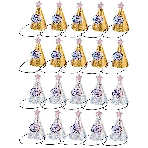 KOMBIUDA Kinder-Tiara 20 Stk Stern Geburtstag Hut Partyhüte Für Kindergeburtstage Alles Zum Geburtstag Hut Mädchen Kinderhüte Glitzergeburtstag Baby Papier Requisiten Erwachsener von KOMBIUDA