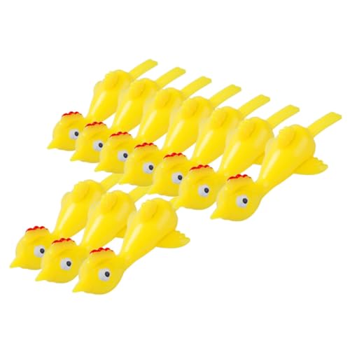 KOMBIUDA 20 Stück Auswurf Truthahn Cartoon Truthahn Kinderspielzeug Fliegende Fingerspielzeuge Party - fingerspielzeug Tiere Fingerspielzeug Bevorzugen Yellow von KOMBIUDA