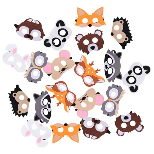 KOMBIUDA 20 Stück Cartoon-Dschungel-Tiermaske halloween masken halloweenmaske kindergeburtstags dekoration hallowen masks Kostüm Erwachsene Maske für Halloween gefälschte Tiermaske gefühlt von KOMBIUDA