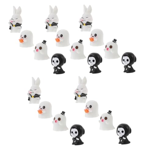 KOMBIUDA 20stücke Teiliges Halloween Miniatur-Ornamente Aus Resin Süße Gespenster Und Kürbis-Dekoration Für Mikro-landschafts-layouts Für Kreative Halloween-Dekorationen Und von KOMBIUDA