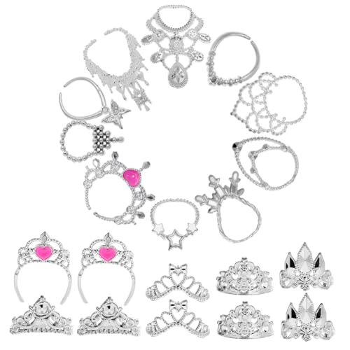 KOMBIUDA 20 Stück Halskette Krone Mädchen Mini-Krone Miniatur für Puppen Zubehör klein Toys игрушки для девочек doll Accessories Puppen-Halskette Puppenschmuck Plastik von KOMBIUDA