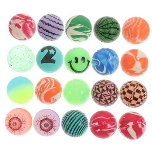 KOMBIUDA 20 Stück Hüpfender Ball flummies f�r hupfball für Safe Bouncing Balls for Children Halloween-Augapfel Party große Hüpfbälle Hüpfbauer Sprungball für von KOMBIUDA