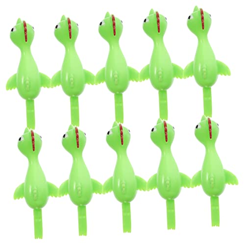 KOMBIUDA 20 Stück Katapult Kükenspielzeug Hühnerzubehör Mini Huhn Elastisches Hühnerspielzeug Cartoon Hühnerspielzeug Neuheit Flick Hühnerspielzeug Huhn Vinyl Grün von KOMBIUDA