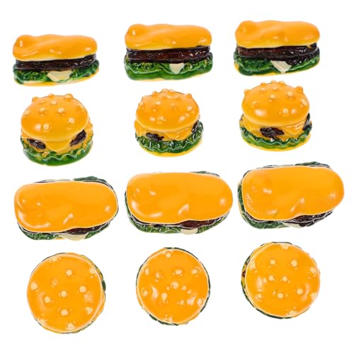 KOMBIUDA 20 Stück Mini-Hamburger-Spielzeugzubehör küchendekoration Miniature Food Falscher Hamburger Burger-Requisiten Miniaturburger Miniatur-Food-Modelle Mini-Food-Requisite Harz von KOMBIUDA