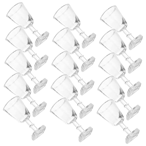 KOMBIUDA 20 Stück Mini Weinglas kleine Gläser mini für Mini-Tasse Weingläser Partyartikel für Kleinkindspielzeug Puppenzubehör Mini-Rotweinbecher Puppenbecher Harz von KOMBIUDA