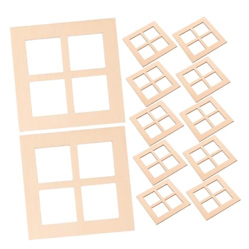 KOMBIUDA 20 Stück Mini -fensterdekorationen Möbel Puppenhausfenster Holzkunstwerk Miniaturfenster Für Zu Hause DIY-puppenhausfenster Mini-hausfenster Miniaturgartendekor Hölzern Khaki KOMBIUDA 20 Stück Mini -fensterdekorationen Möbel Puppenhausfenster Holzkunstwerk Miniaturfenster Für Zu Hause DIY-puppenhausfenster Mini-hausfenster Miniaturgartendekor Hölzern Khaki von KOMBIUDA