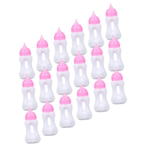 KOMBIUDA 20 Stück Mini -flaschenspielzeug Für Babyflaschen Mädchen Mini-milchflaschen -babyflasche Spielzeugflasche Party Mini-saftflaschen Pp Transparent von KOMBIUDA