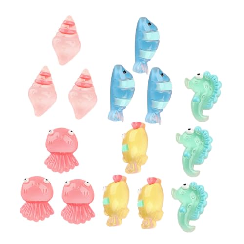 KOMBIUDA 20pcs Harz Tiny Marine Tiere Statuen Mini Tiere Figuren Für Aquarium Wohnkultur von KOMBIUDA