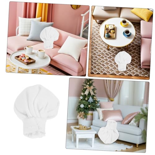 KOMBIUDA 20 Stück Miniatur-kochmützen aus Stoff Kleine Weiße Mini-hutköpfe für Puppen Vielseitige DIY-Dekorationen Stabile und Weiche Mini-küchenaccessoires für Bastelprojekte von KOMBIUDA