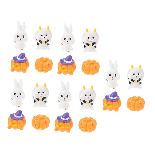 KOMBIUDA 20 Stück Miniaturen Szenenlayout-Requisite Halloween -Ornamente Geist Halloween atmosphäre Halloween Party Halloween-Miniatur-Landschaftsverzierungen kleine Harzanhänger von KOMBIUDA