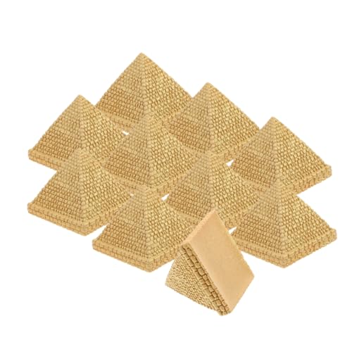 KOMBIUDA 20 Stück Pyramidenmodell DIY Dekoration Historische Ornamente Historische Deko Geschenkideen Deko Handgefertigte Deko Harzfiguren ägyptische Figuren Statue - Harzmodell Golden von KOMBIUDA