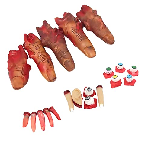 KOMBIUDA 20 Stück Simulation menschlicher Organe Halloween-Animatronik falscher Finger Halloween-Finger Halloween fensterdeko Halloween Scherzartikel Spukhaus Requisiten von KOMBIUDA