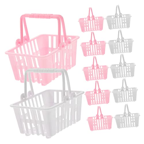 KOMBIUDA 20 Stück Teiliges Mini Einkaufskorb für Puppenhaus Zubehör Mini Supermarkt Körbe Aufbewahrung für Rollenspiele und Dekoration von KOMBIUDA