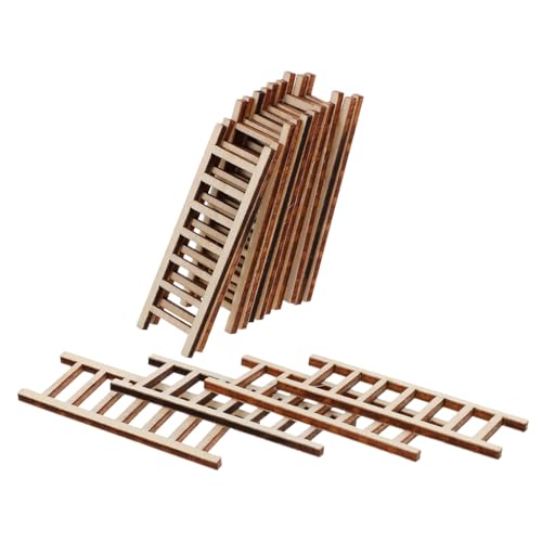 KOMBIUDA 20 Stück Teiliges Miniatur Holzleiter für Puppenhaus Dekoration DIY Kleine Treppe für Sandgarten und Feengarten Naturbelassene Holzleiter für Detailreiche Miniaturlandschaften und KOMBIUDA 20 Stück Teiliges Miniatur Holzleiter für Puppenhaus Dekoration DIY Kleine Treppe für Sandgarten und Feengarten Naturbelassene Holzleiter für Detailreiche Miniaturlandschaften und von KOMBIUDA