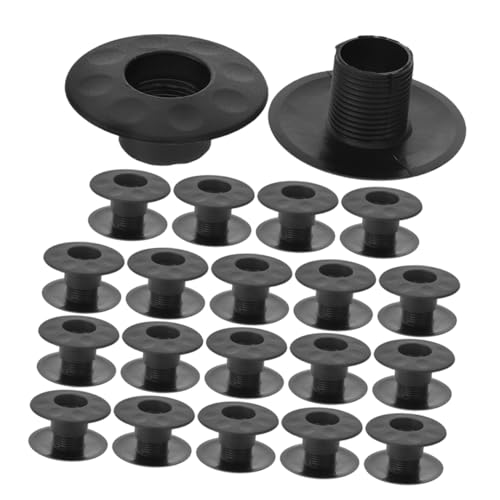 KOMBIUDA 20 Stück Teiliges Tischfußball Lagerbuchsen aus Verschleißfestem Schwarzem Kunststoff Einfache Montage Dank Präziser Rohrschlitze Langlebige Ersatzteile für Standard Tischkicker von KOMBIUDA