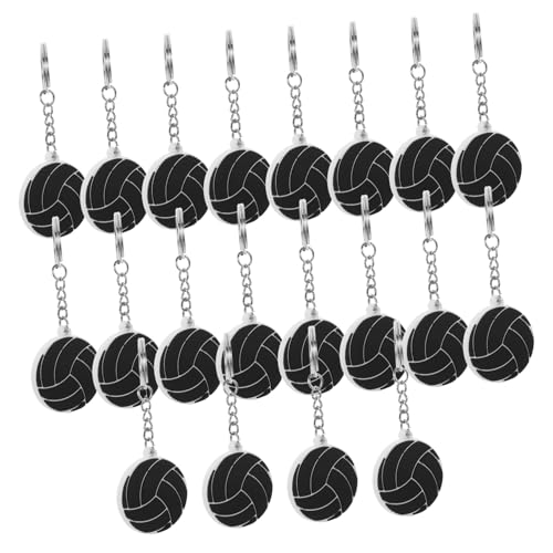 KOMBIUDA 20 Stück Teiliges Volleyball Schlüsselanhänger PVC Volleyball Schlüsselring Sportliche Taschenanhänger Vielseitig als Partygeschenk Geburtstagszubehör für Volleyballfans und Teams von KOMBIUDA