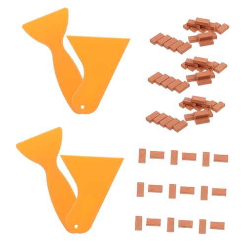 KOMBIUDA 204 Stück Maßstab mit Werkzeug Realistische Langlebige Miniaturbausteine für Puppenhaus Gartenlandschaft DIY Miniaturgebäude und Bastelprojekte von KOMBIUDA