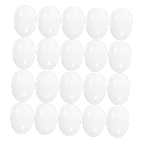 KOMBIUDA 20St Ostereier Ei-Überraschungsspielzeug künstliches gefälschtes Ei Ei-Ornamente künstliche Eier Eierdekor Ostern dekorierte Eier leere gefälschte Eier leere Eier PVC Weiß von KOMBIUDA