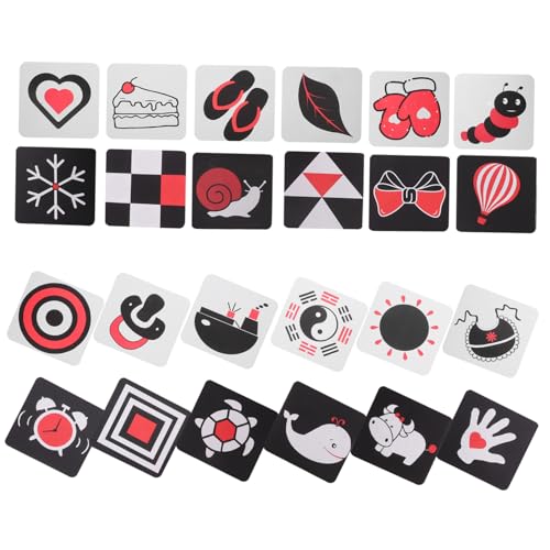 KOMBIUDA Geschenkset Für Neugeborene 20-teilige Baby-lernkarten Visuelles Spielzeug Karten Zum Frühen Lernen Sicheres Babyspielzeug Aus Papier Für Kleinkinder von KOMBIUDA