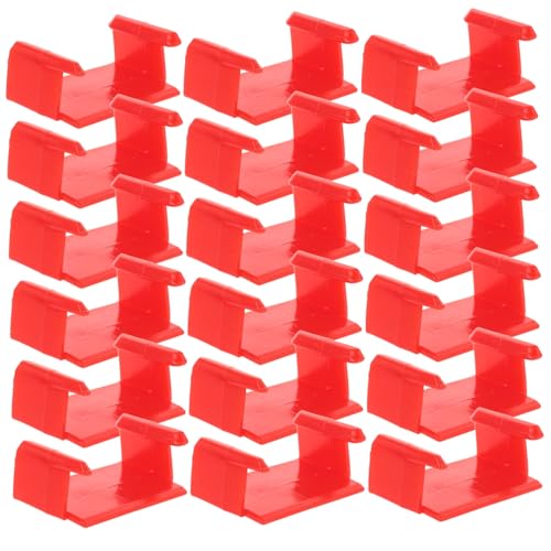 KOMBIUDA 20st Schnalle Für Eisenbahngleise Puzzle-Spielzeug Schienen-puzzlespielzeug Gleisbauer Schienensicherungsklammern Eisenbahnschienenklemmen Eisenbahnsicherungsverbinder Rot Plastik von KOMBIUDA